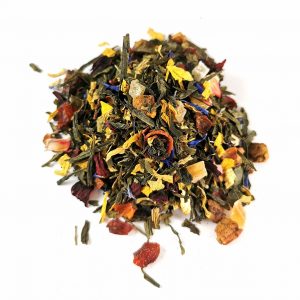 Πράσινο τσάι ροδάκινο και φρούτα